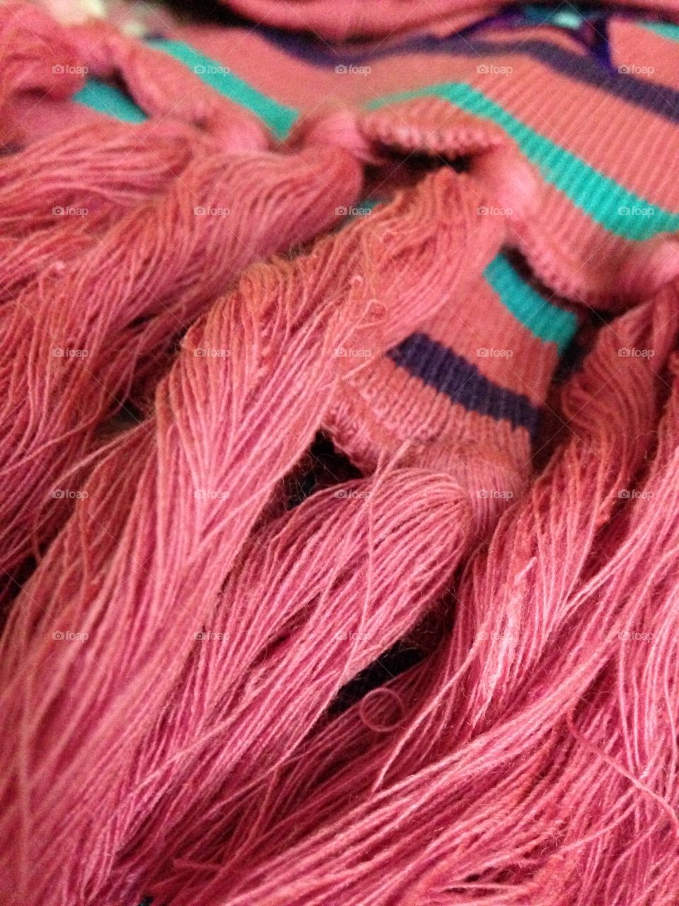 Pink scarf closeup