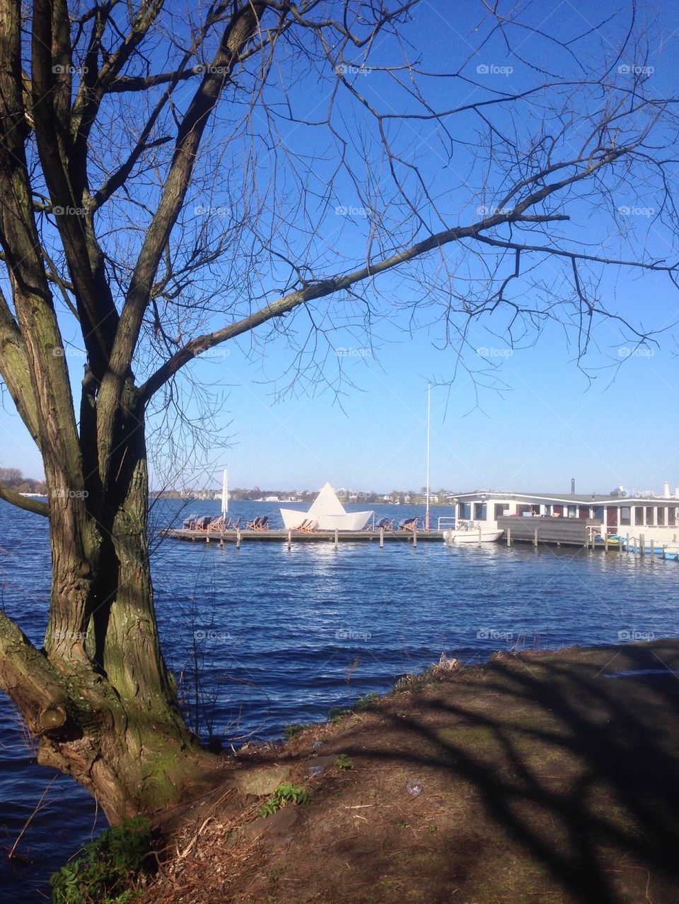 Boat  at the Alster 