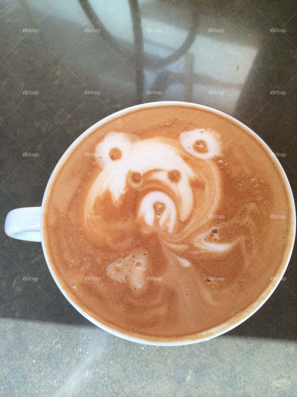 Bear latte art 