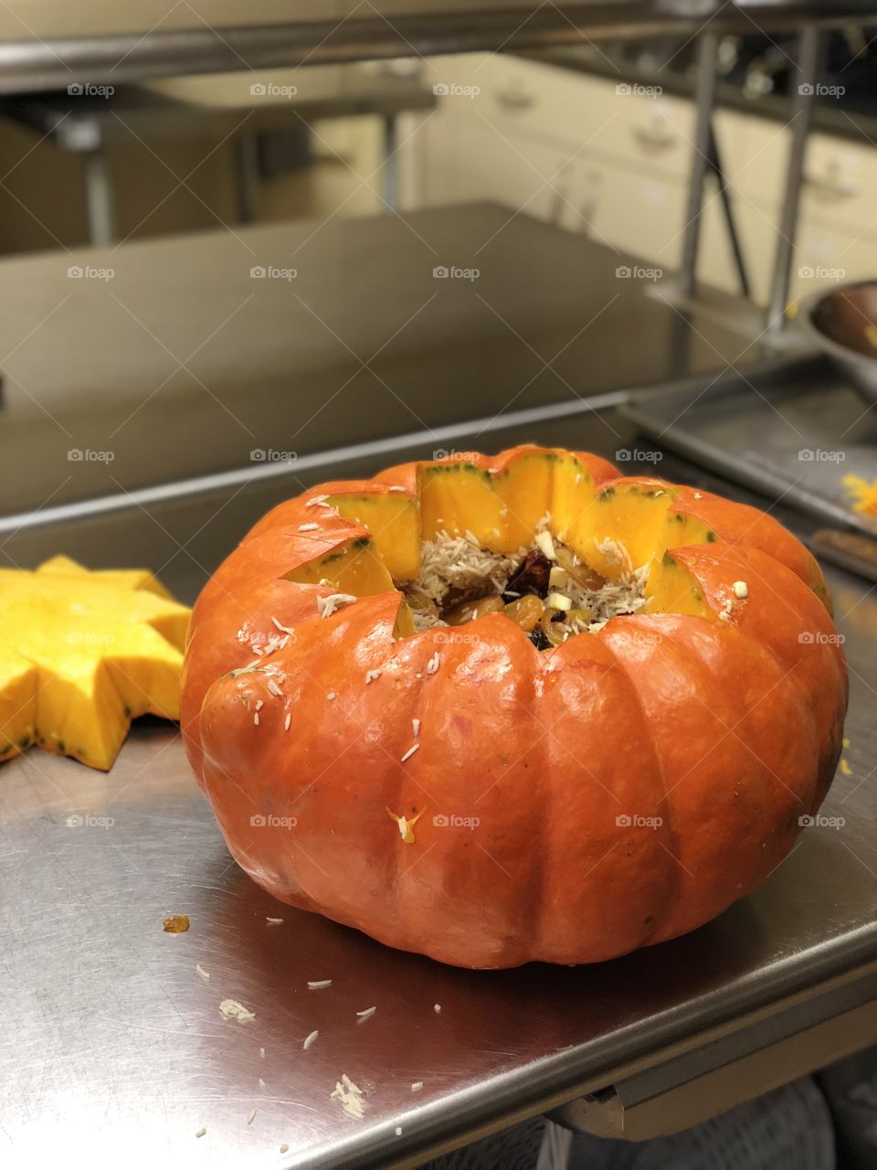 Cooking a pumpkin 