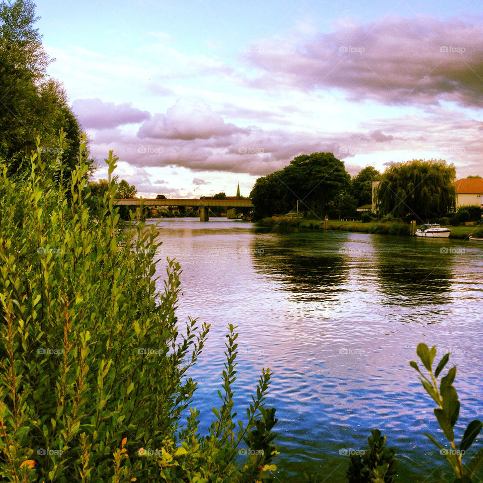 clouds thames river staines upon thames by FunZillion