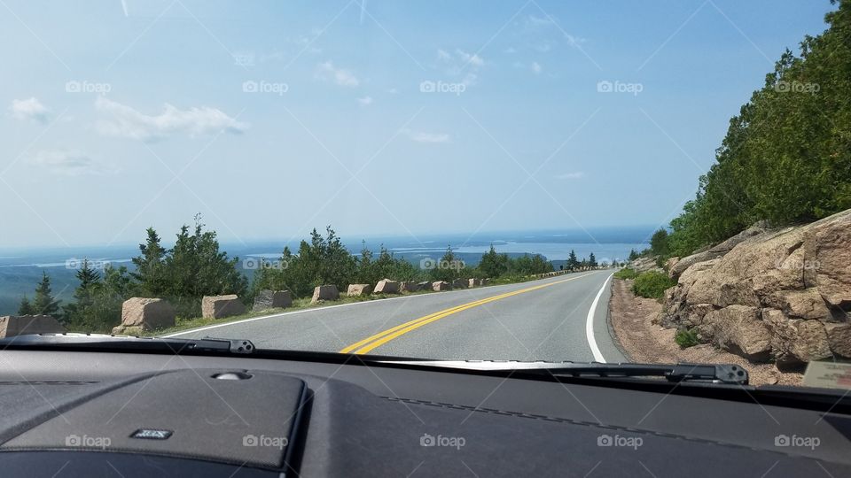 Acadia road to Ocean