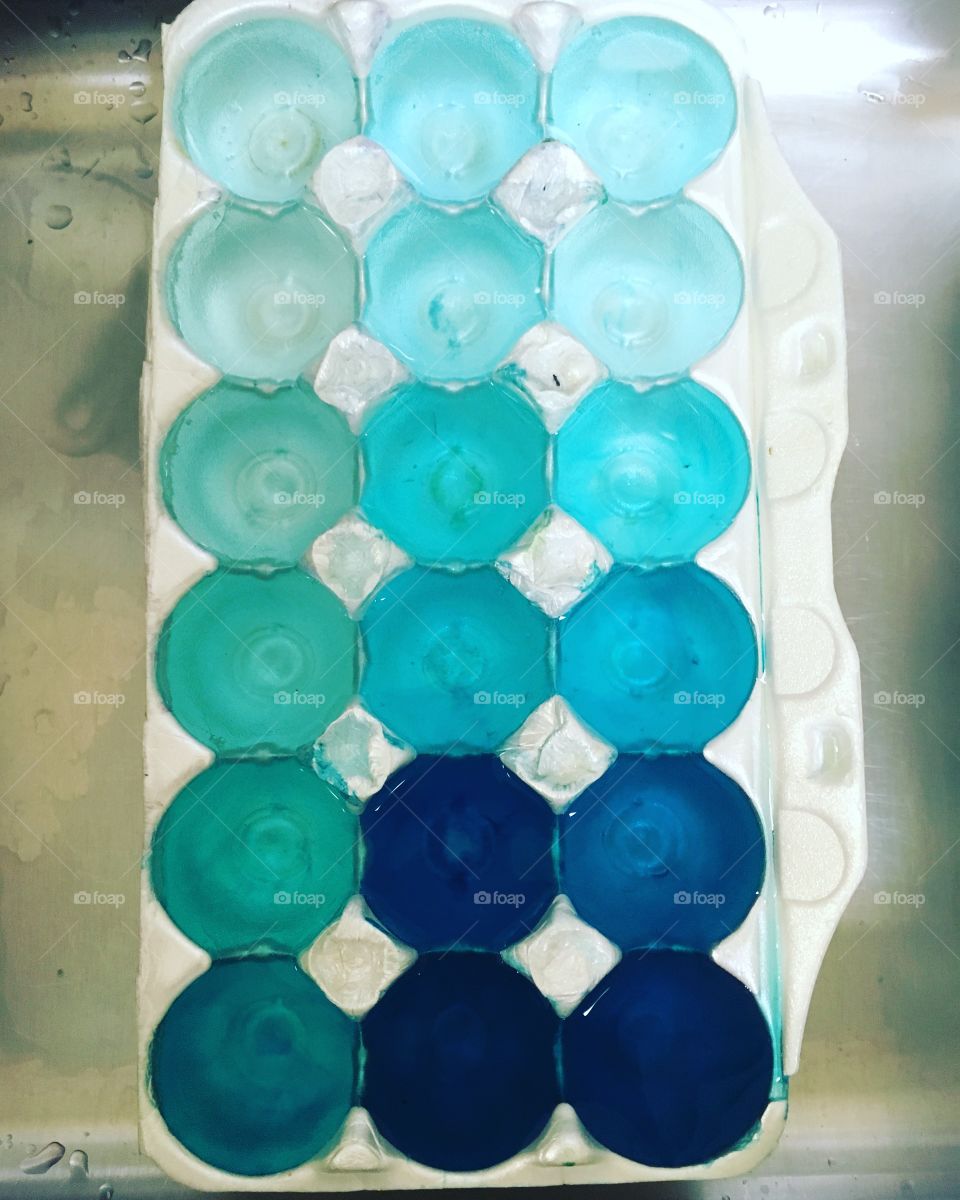 Learning color values in art class with watercolors. 