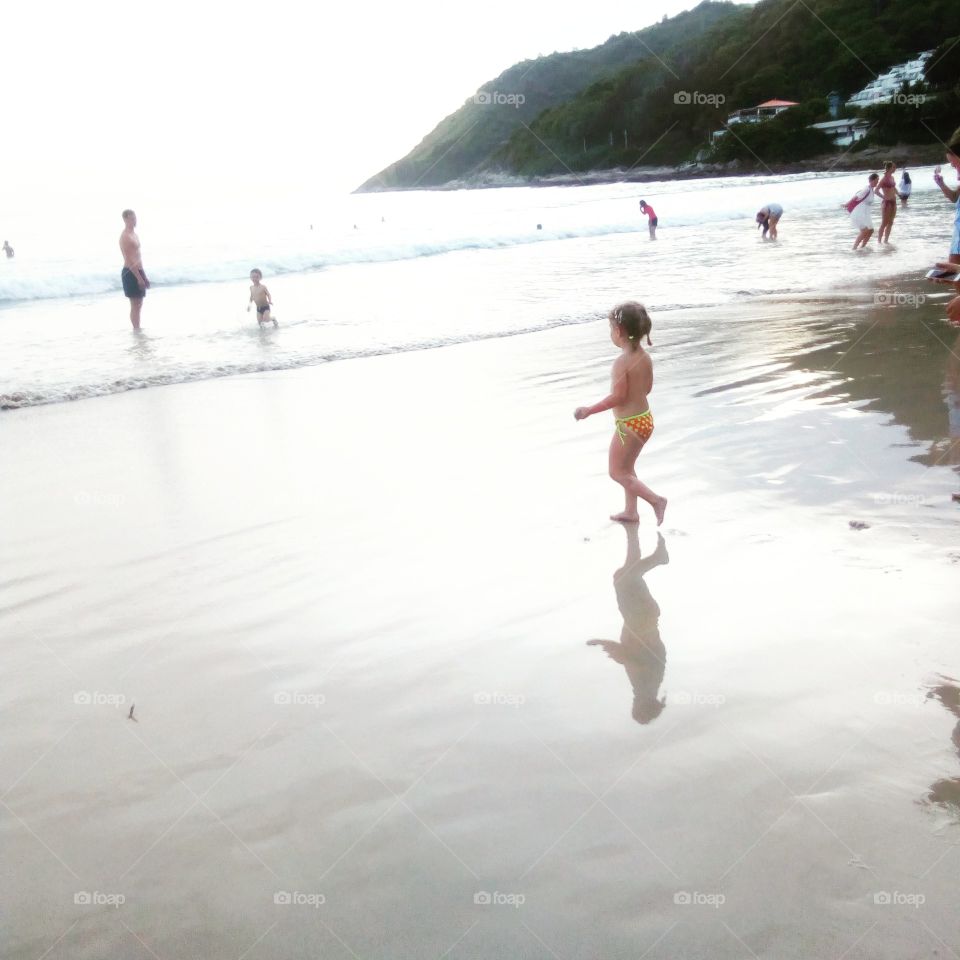 girl on the beach.