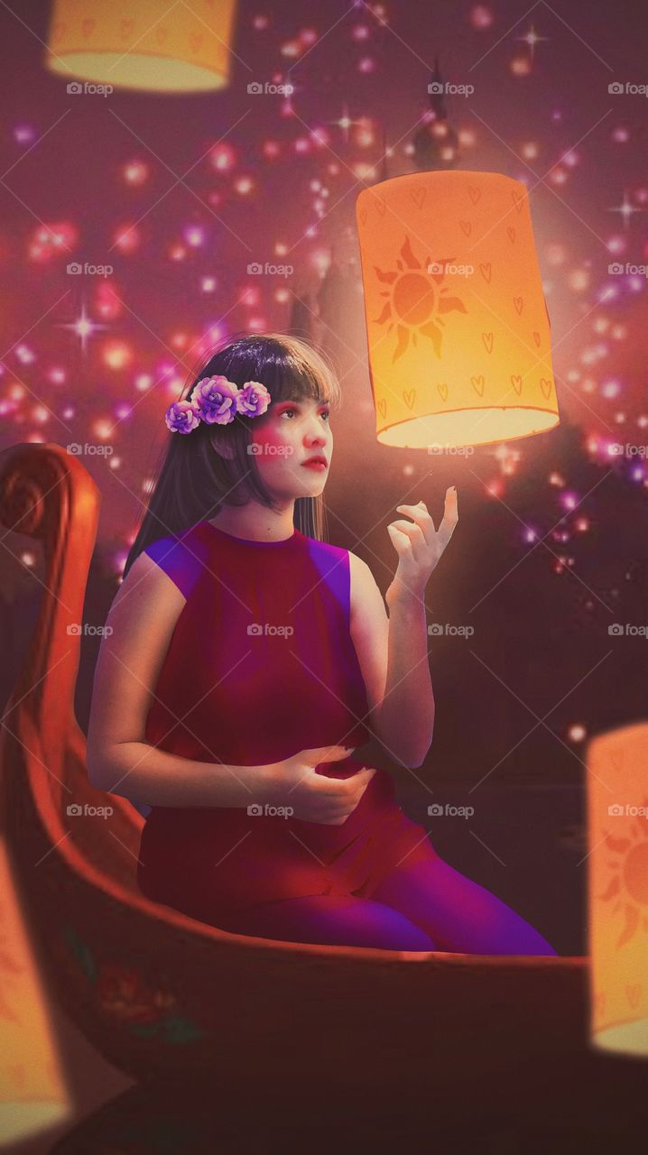 Tangled Cosplay Girl Surrealism Disney