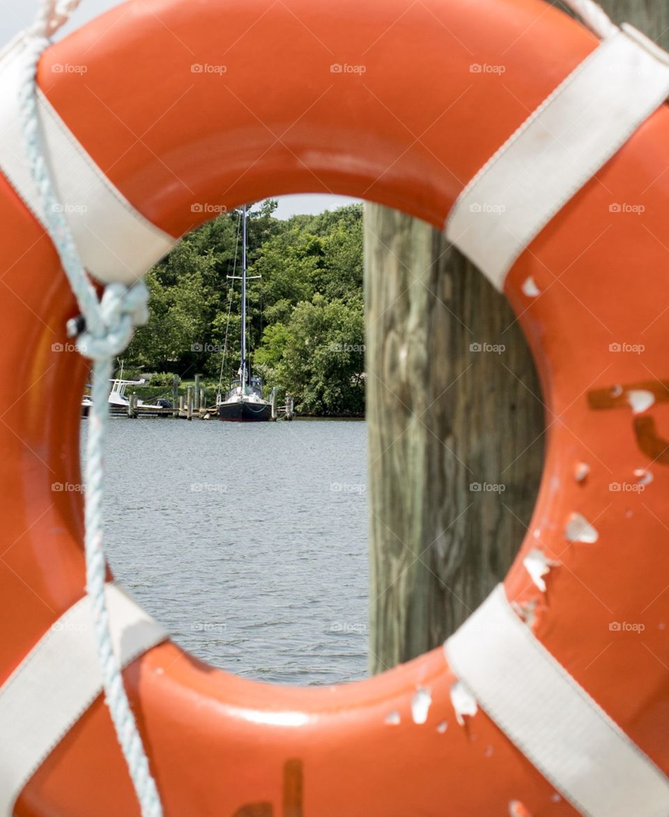 Orange flotation device