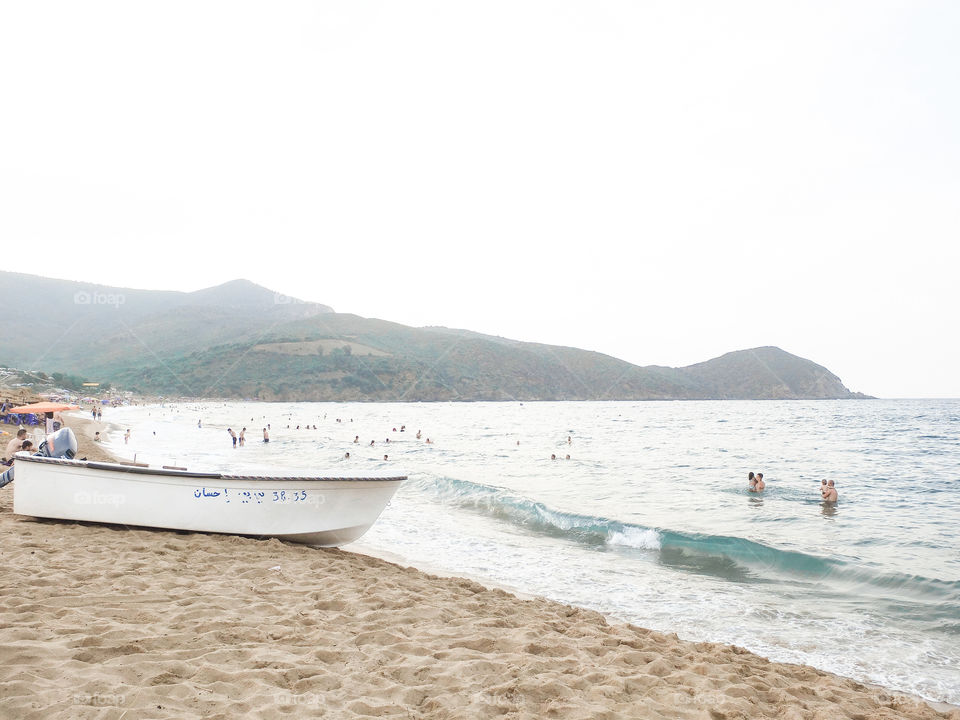 The beach at Annaba , Algeria, mediterranean sea. ❤️💙💚