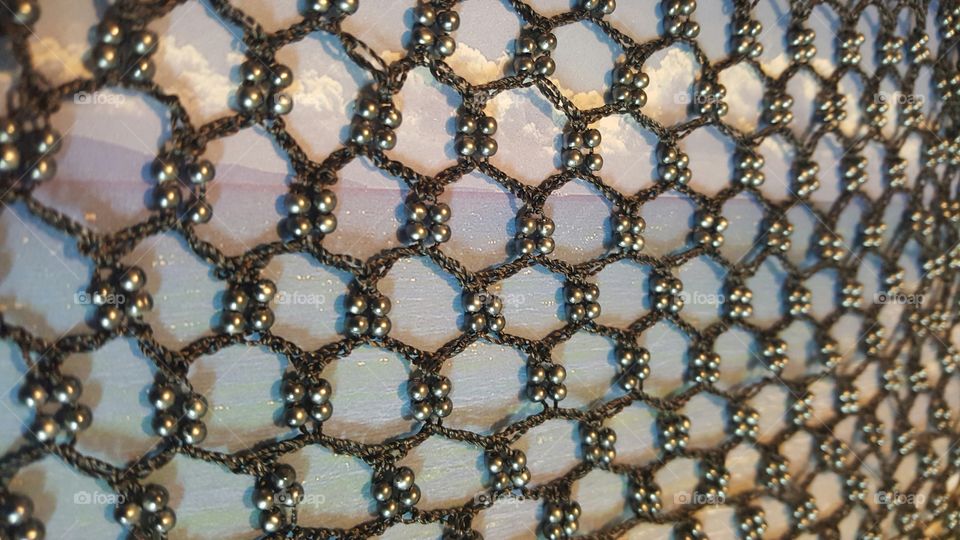 Close-up of Beaded Netting