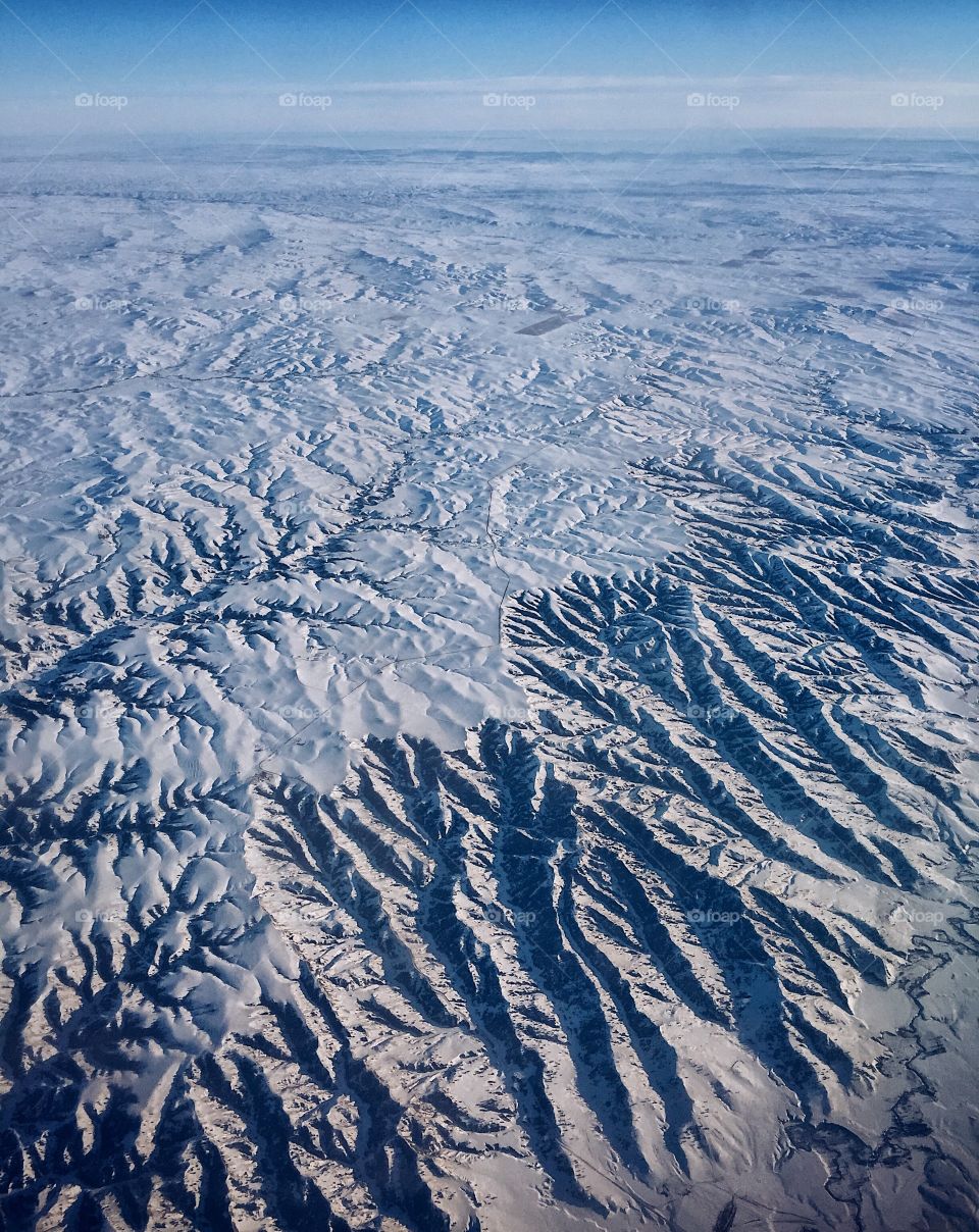 Landscape from airplane window