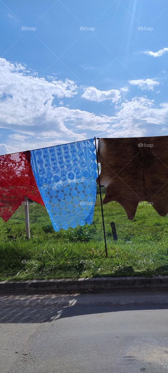 rio de janeiro brazil sale of carpets and hammocks