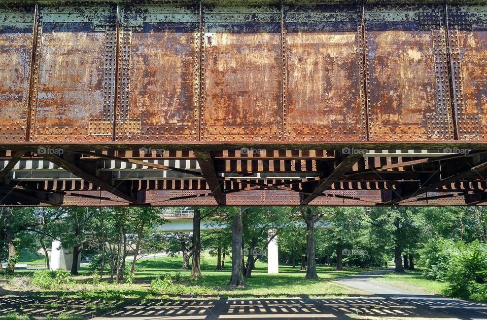 Unused Rusty Railroad Bridge