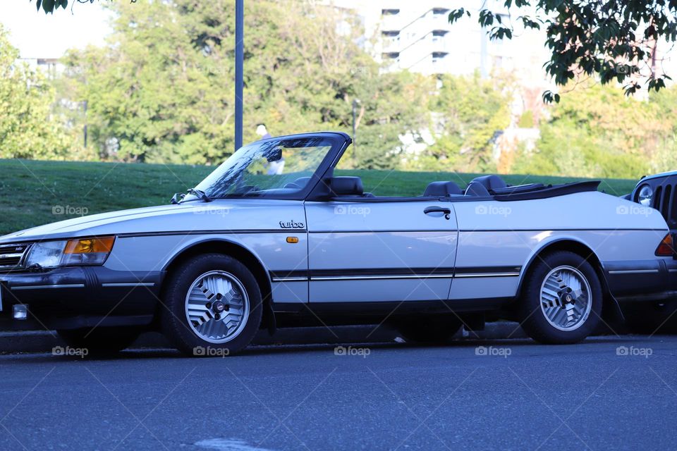 Luxury car parked on the road