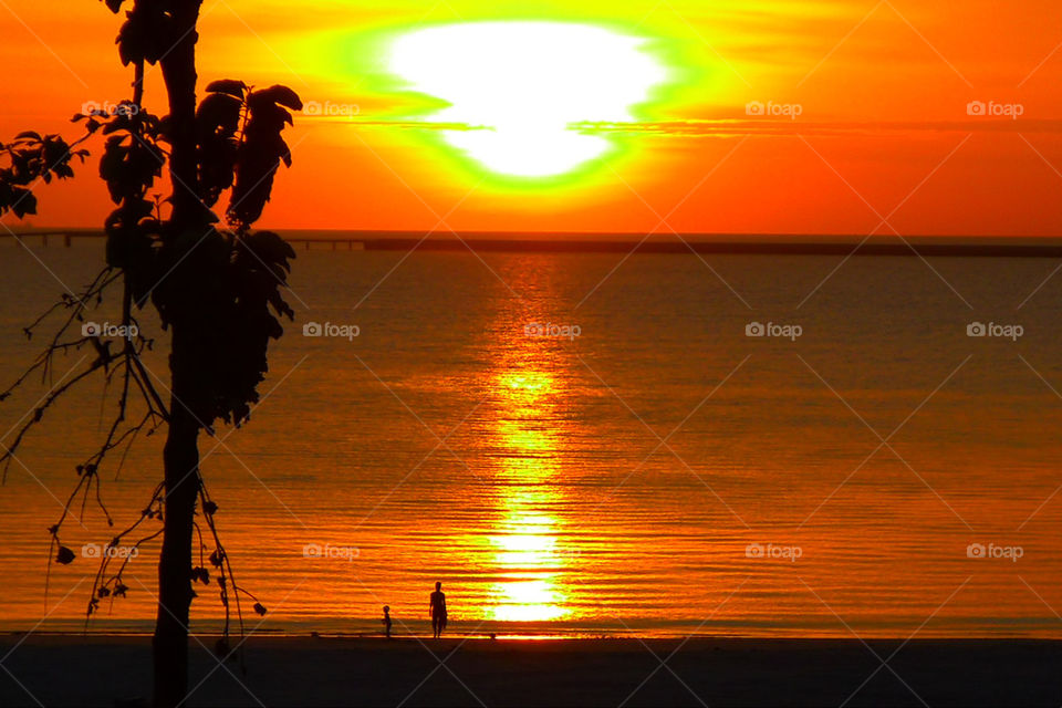 beach ocean sky sunset by paullj