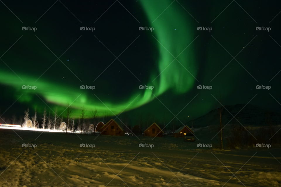 Northern Lights From Fossatun Iceland.