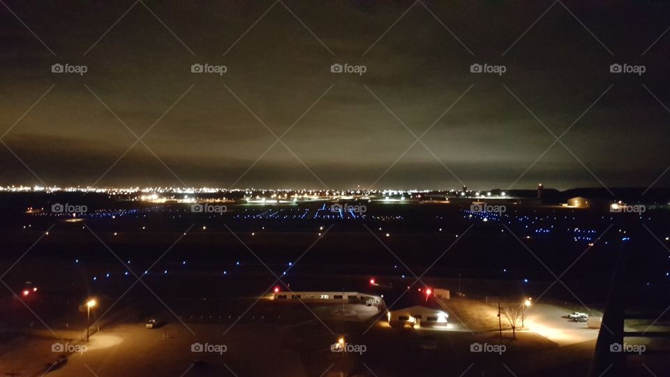 city behind the airport