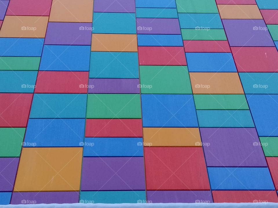 Multi colored wall
