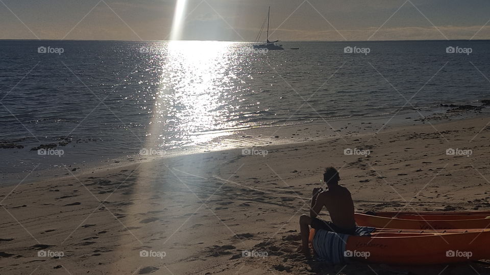 Relaxing by the Sea