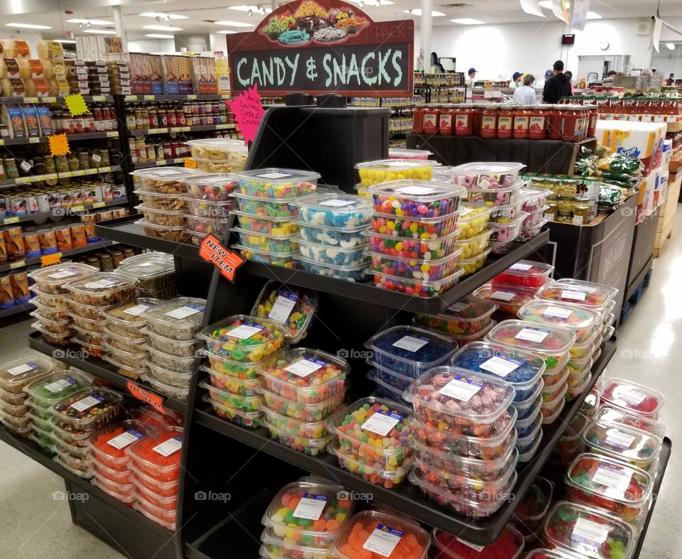 Candy & Snacks section at Jack's Fruit and Meat Market. My favorite lol.