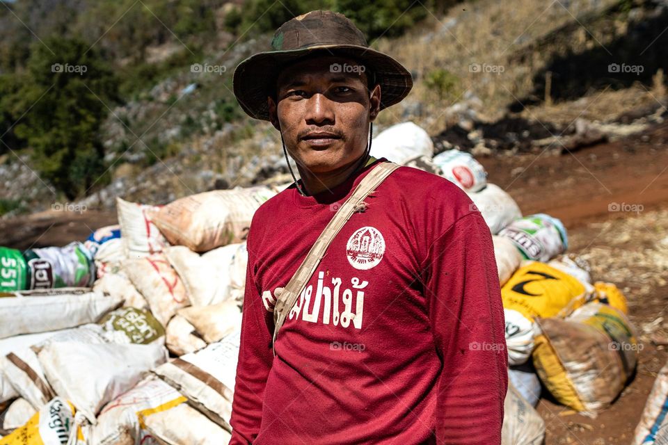 A corn collector at highland corn farm
