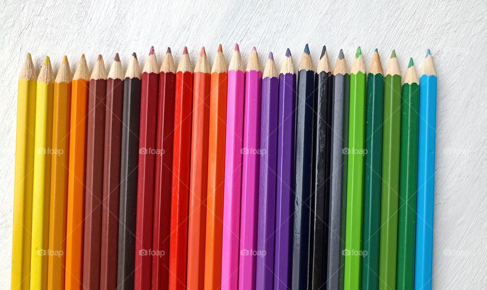 colour pencils beautiful texture background close up