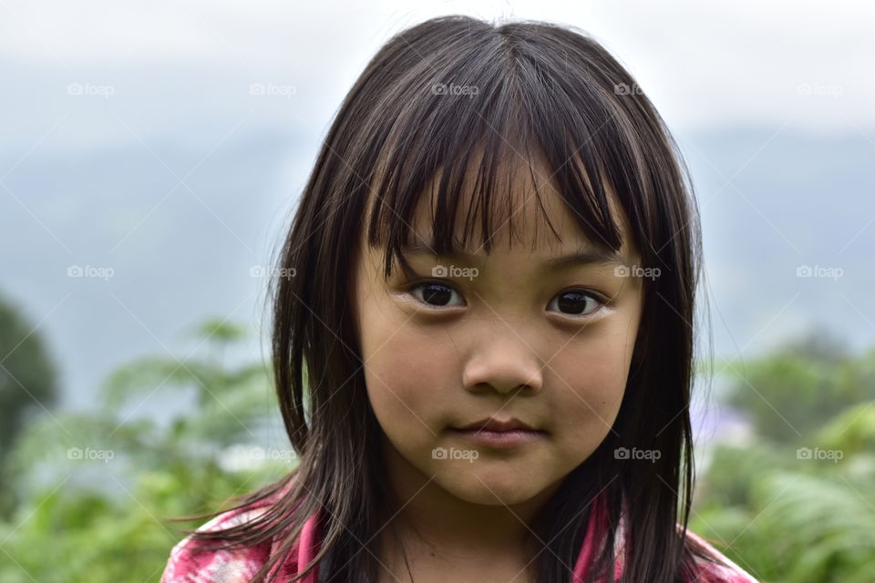 A portrait of a young Tangkhul Naga girl