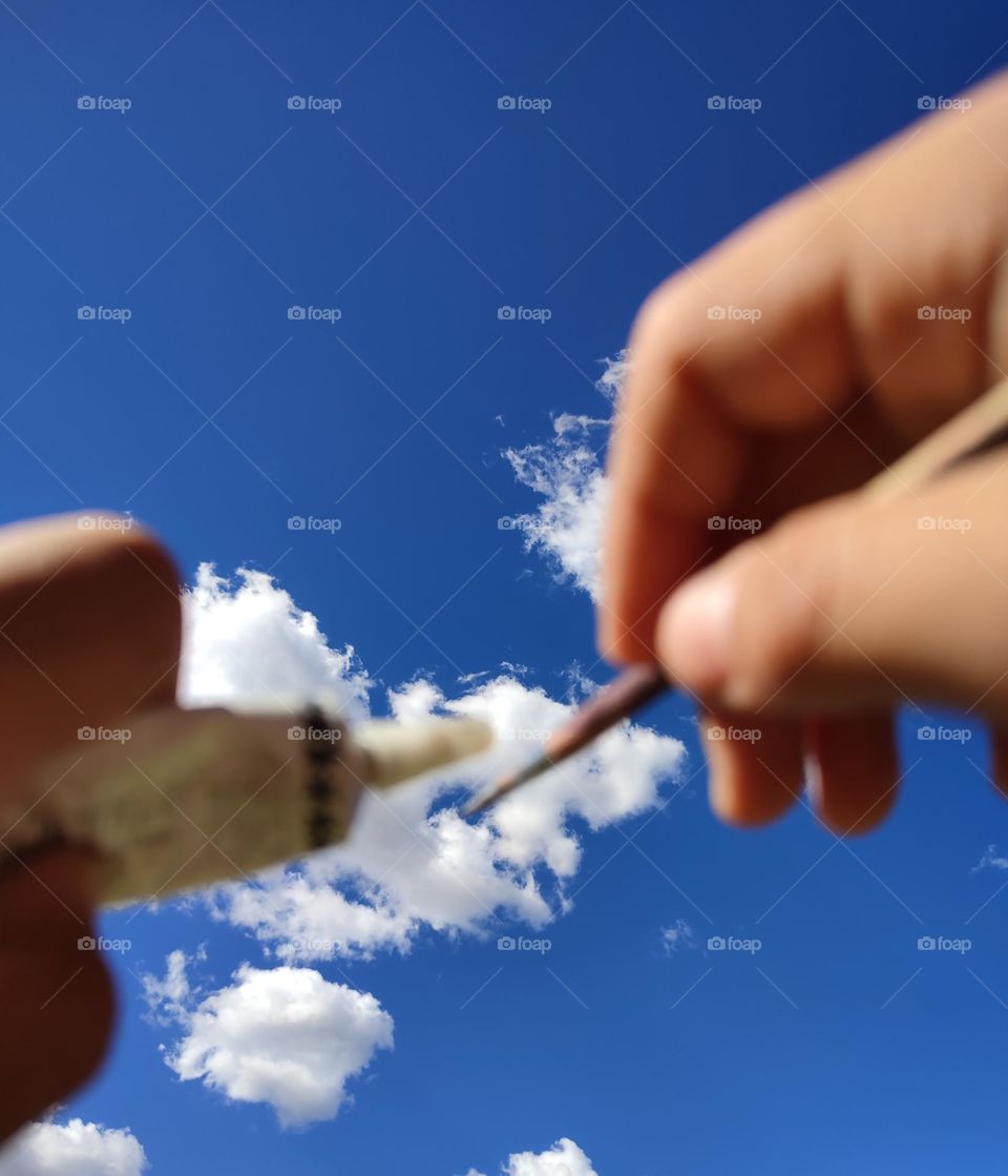Painting clouds