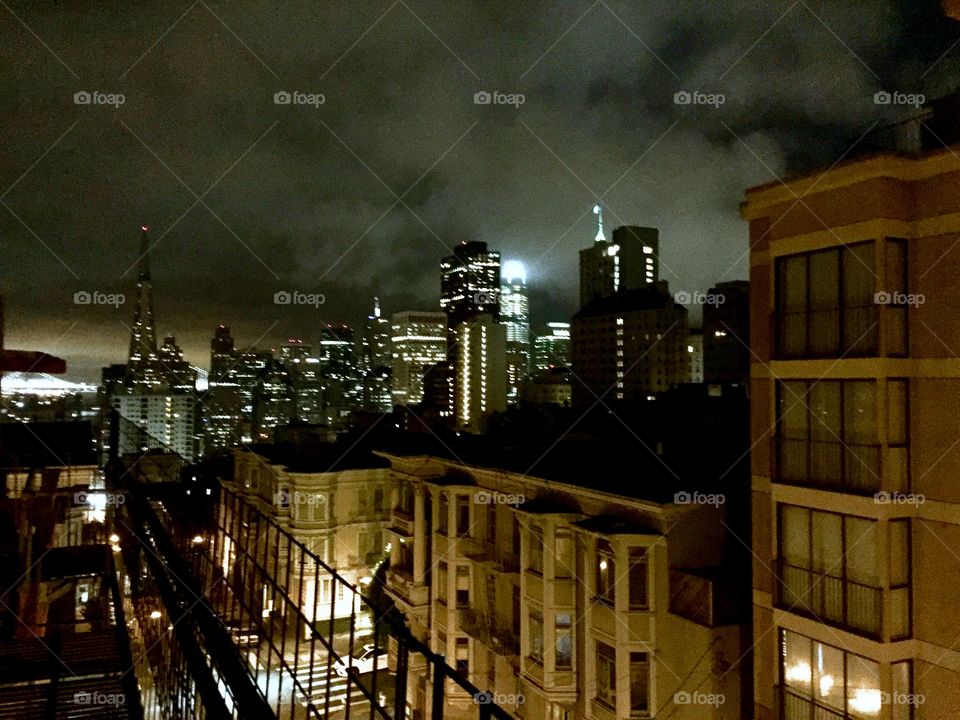Fire escape chillin in Nob Hill.