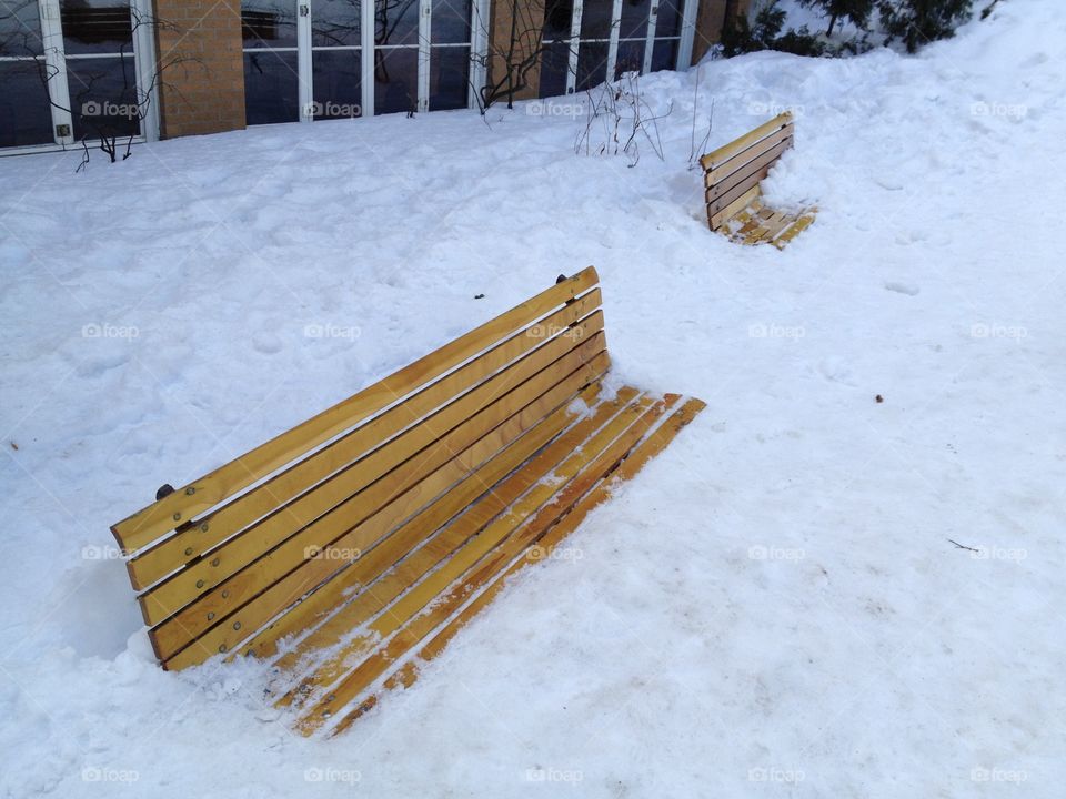 Winter benches 
