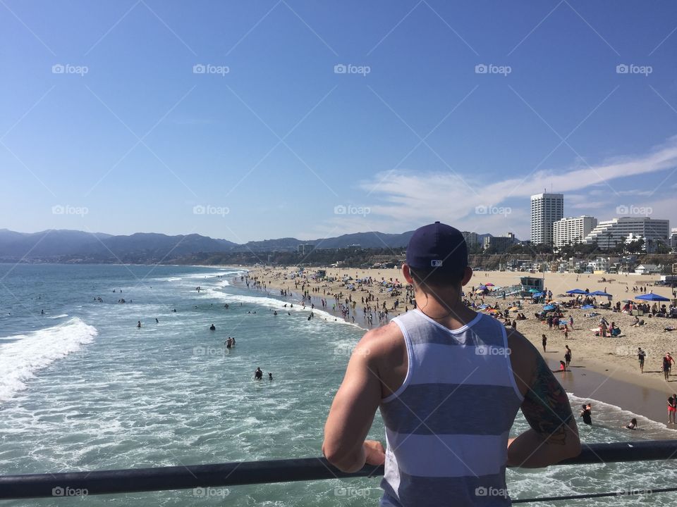 Posing at the beach