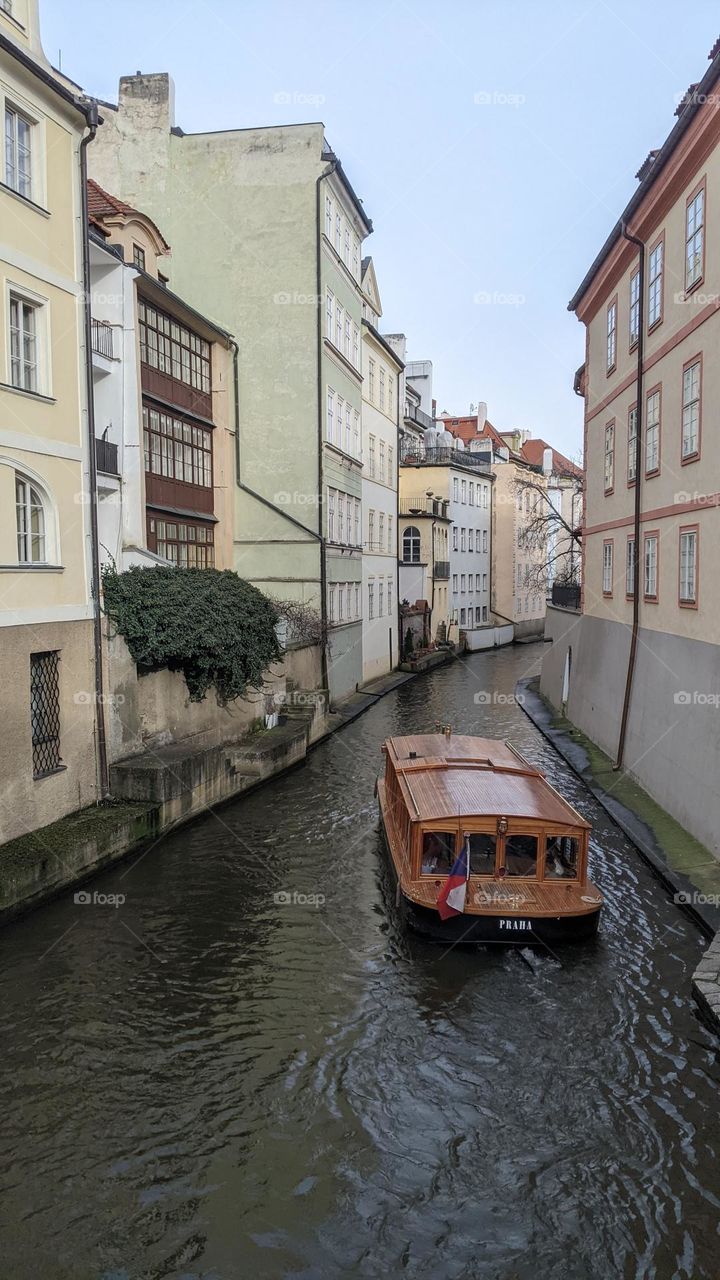 Prague Venice. Houses on the water.