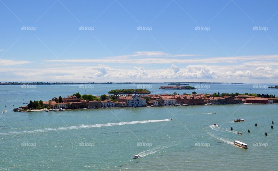 Roof top view on Venice island 