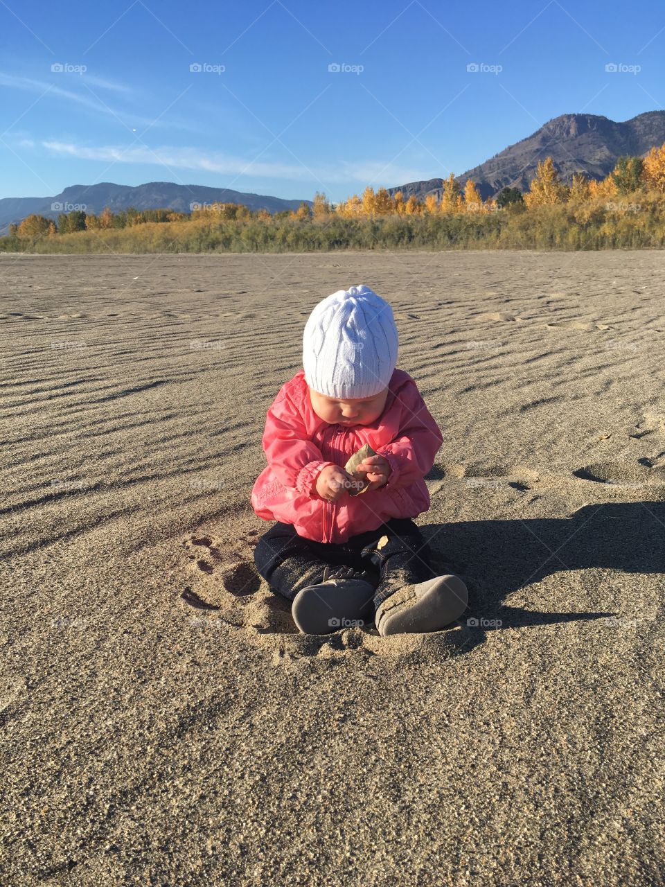 Playing in the sand