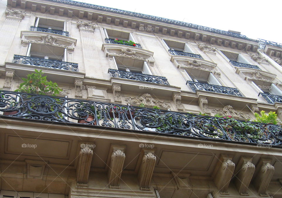 Looking up at French Balconies. Looking up at French Balconies