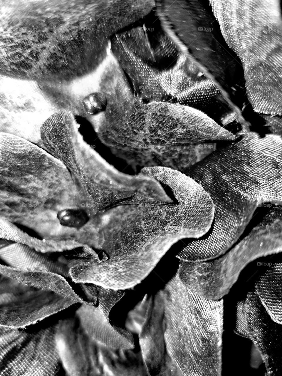 black and white artificial flowers