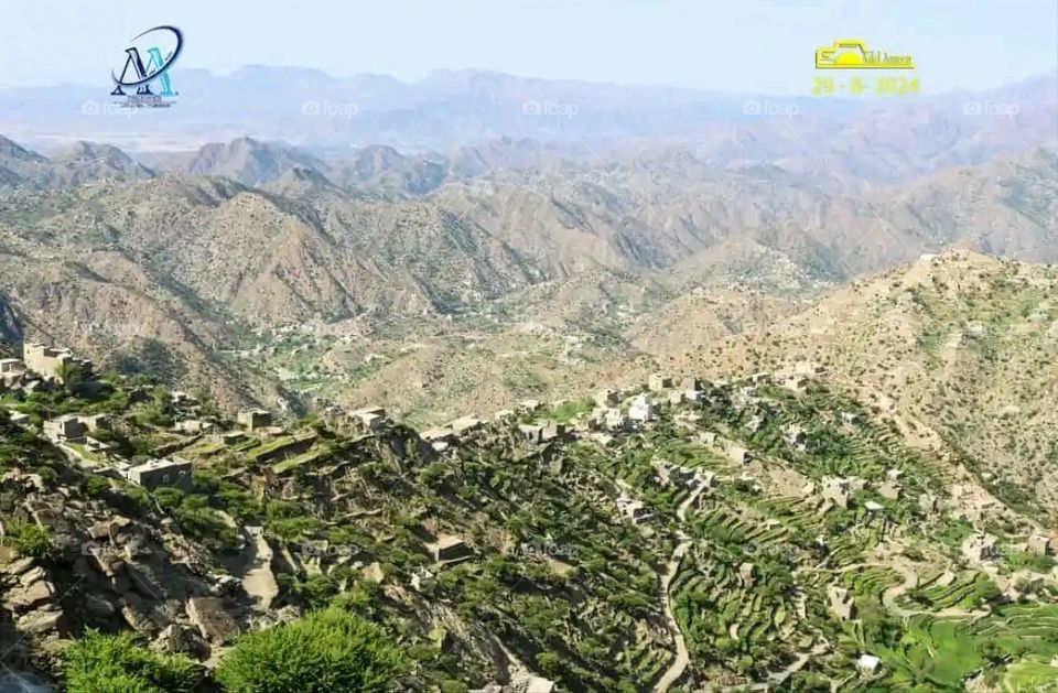 Glory be to God, the magnificent and picturesque view and the natural green trees are a view that is nothing more wonderful than it