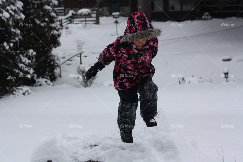 snow winter girl child by melisrush