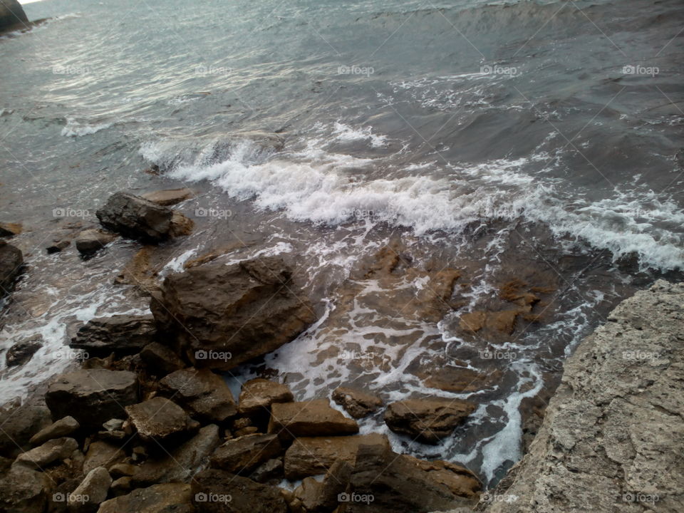 water sea stones