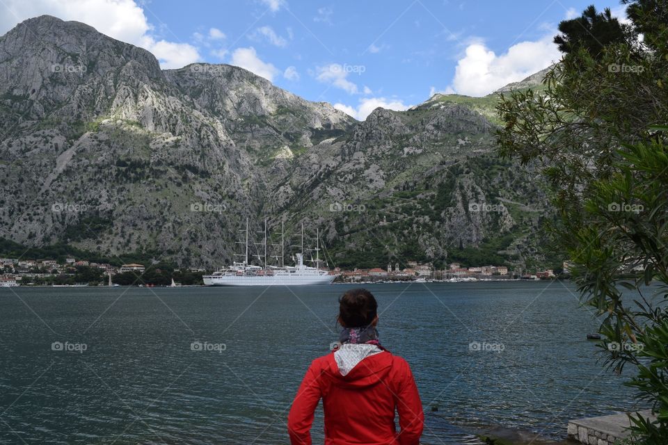 Enjoying the breathtaking view of Kotor