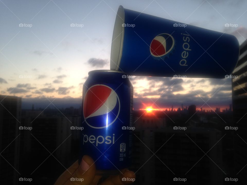 Sunset with Pepsi