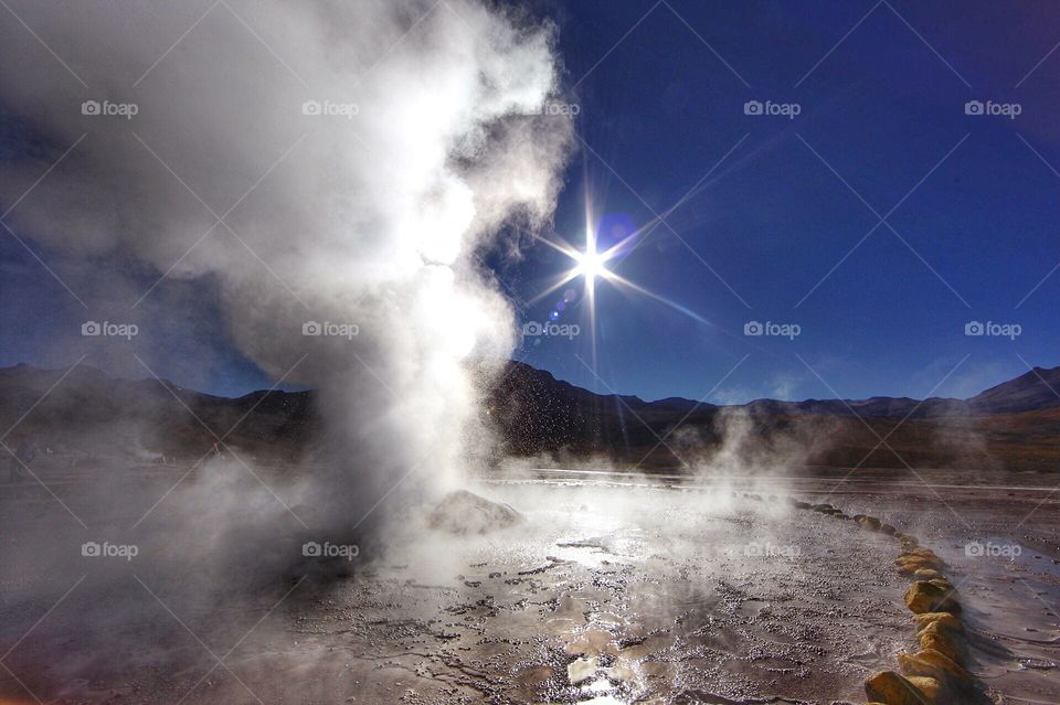 Eruption, Volcano, Landscape, Steam, Geyser