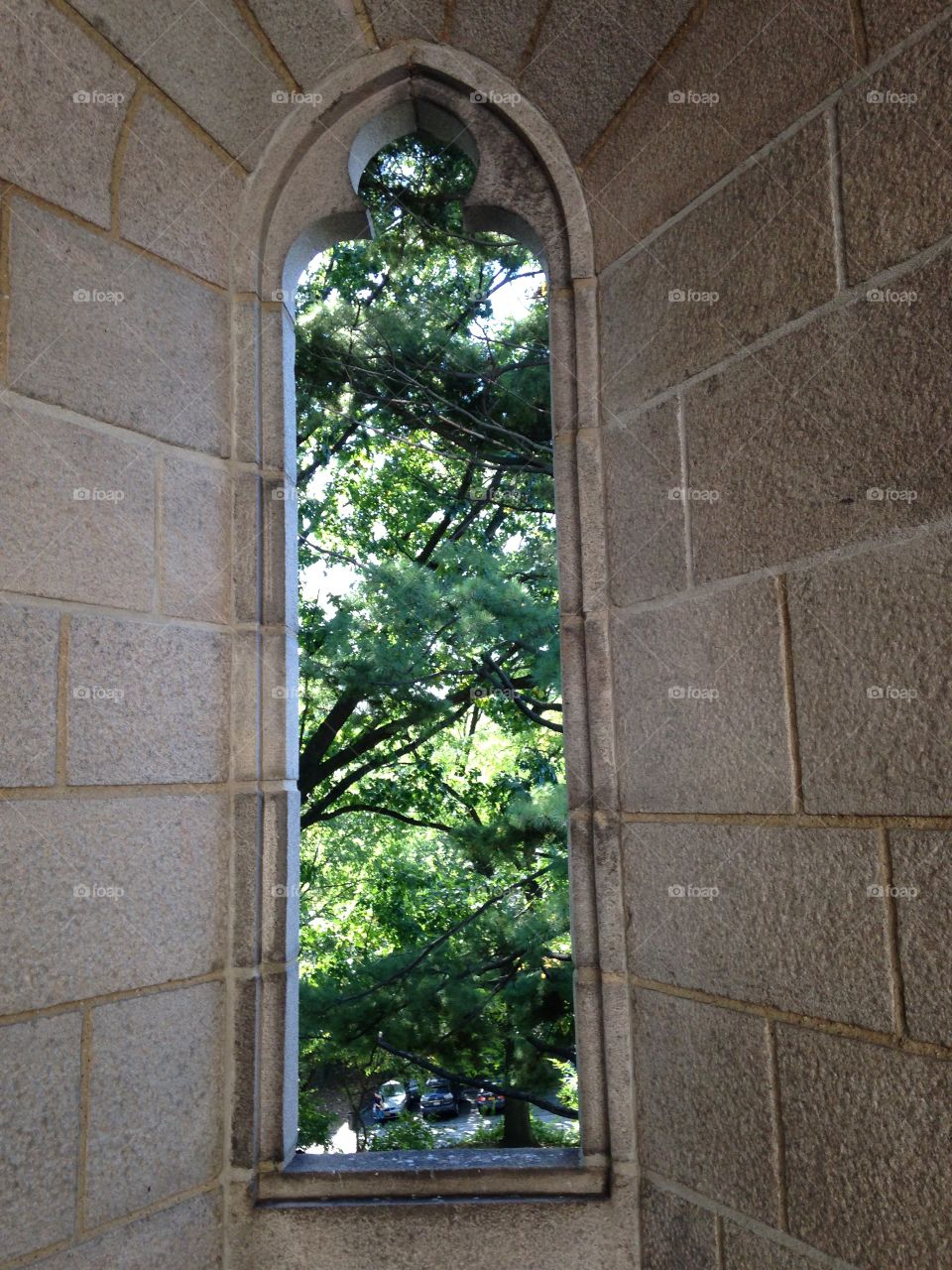 A monastery window. Looking out