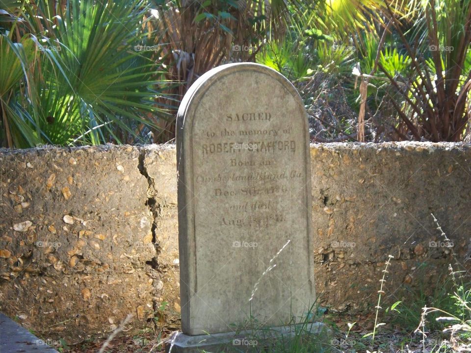 Robert Stafford grave Cumberland Island, GA