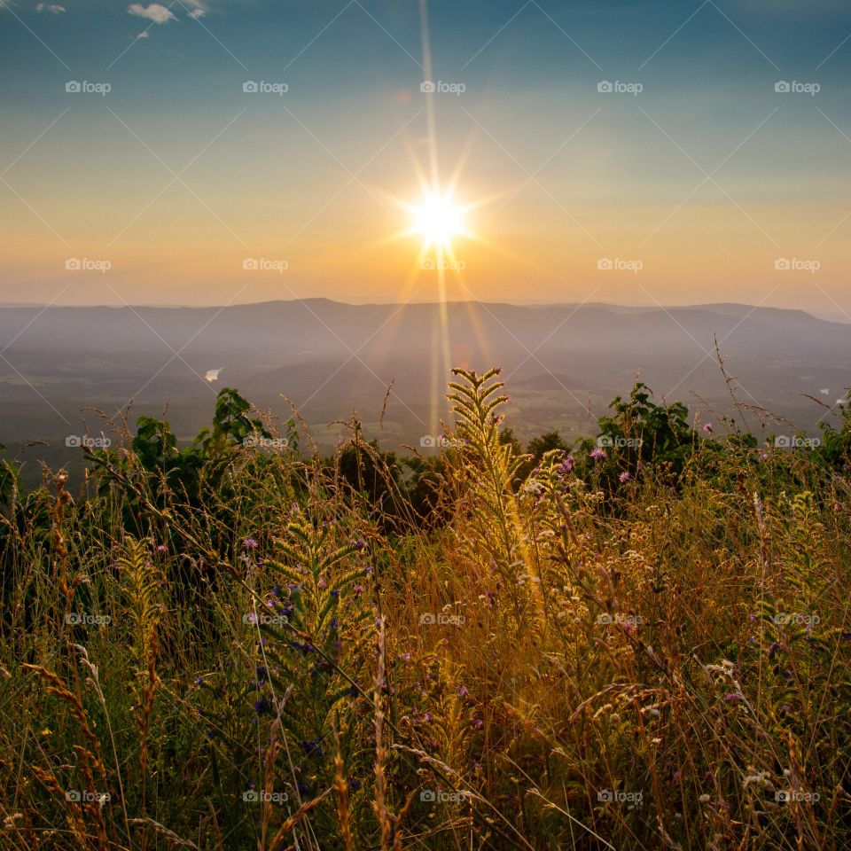 shenendoah mountain sunset