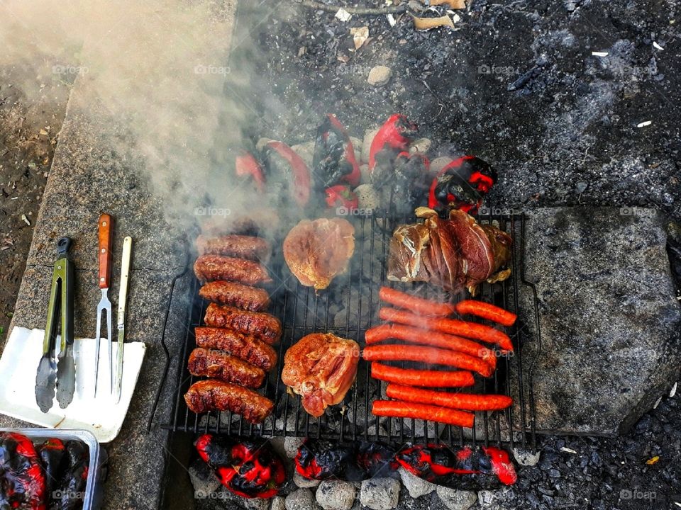 Making a grill on a nice weather