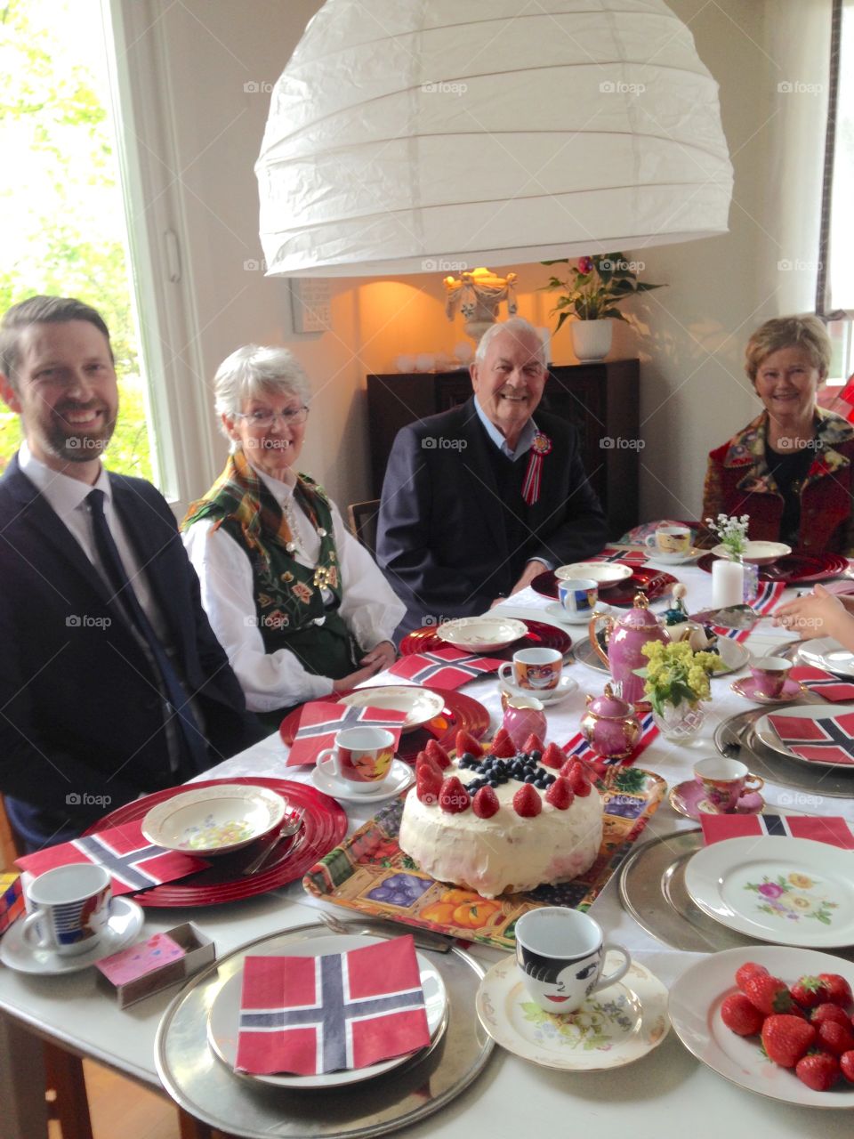 17 mai . My Norwegian Family and my friends from Chile together in celebration with Norway's birthday as usuall calls.  