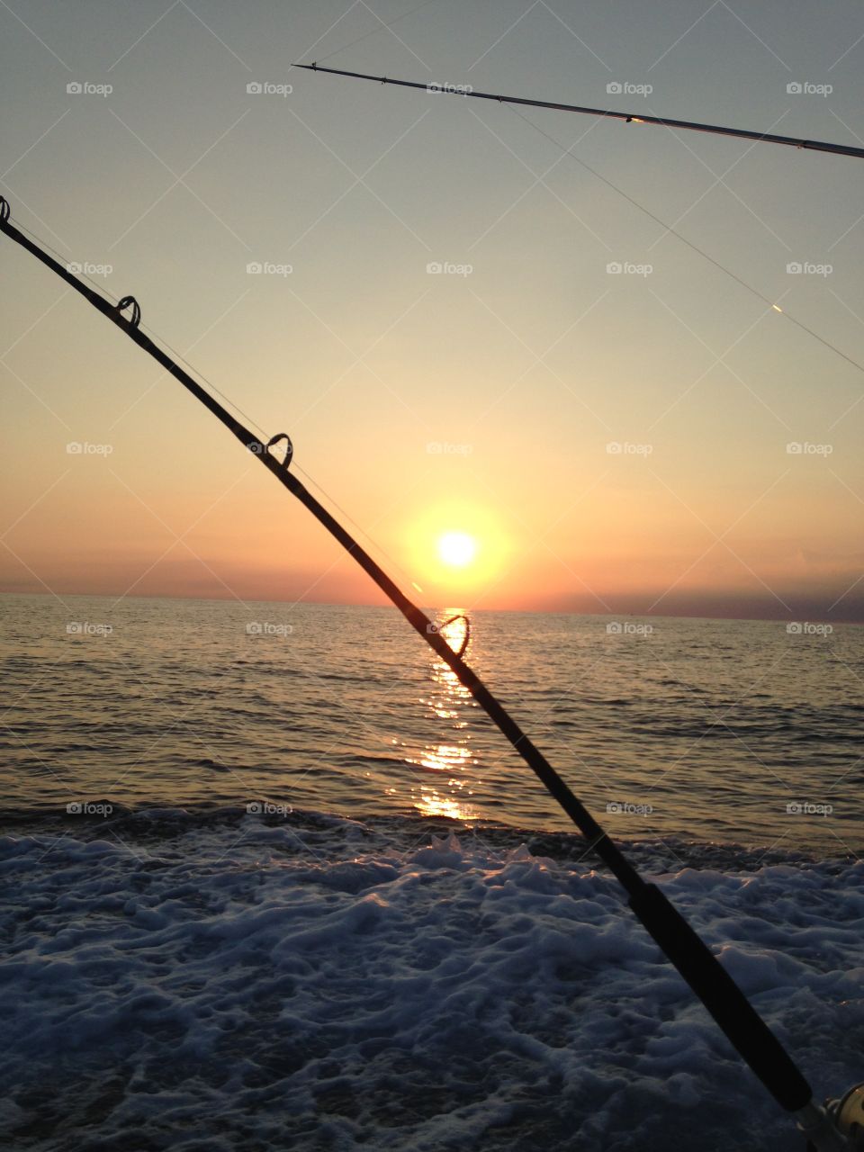 Water, Fisherman, Sunset, Rod, Sea