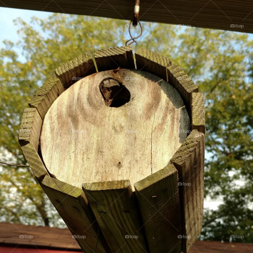 rustic birdhouse