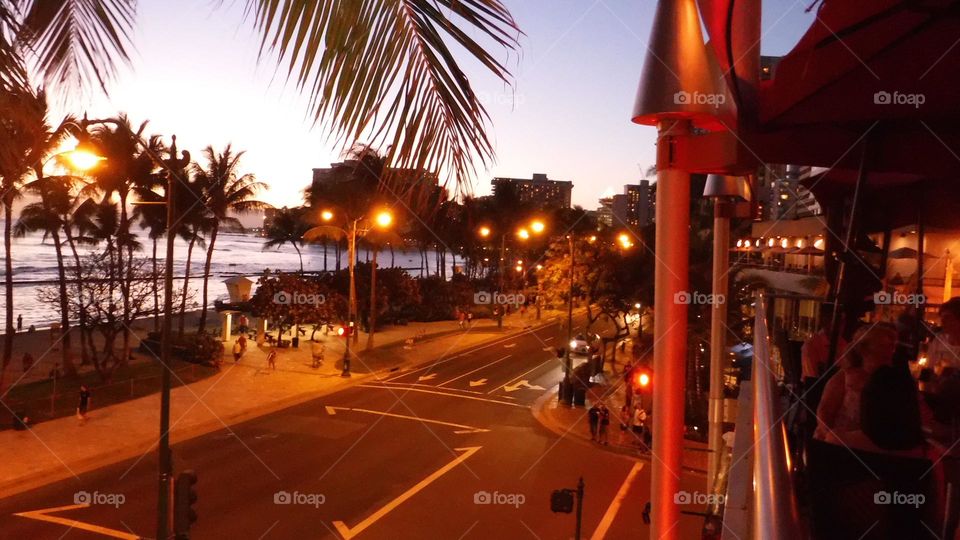 Waikiki at dusk 