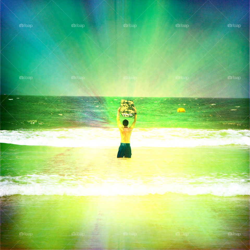 beach ocean fun vacation by cagedheat