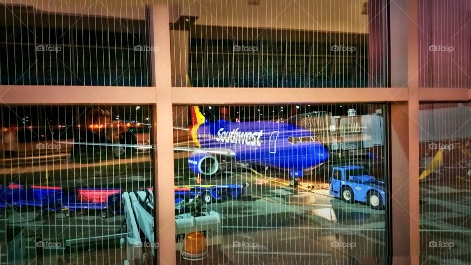Southwest airlines...getting ready to board passengers at Buffalo international airport✈